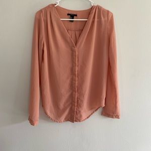 Silk like long sleeve blouses